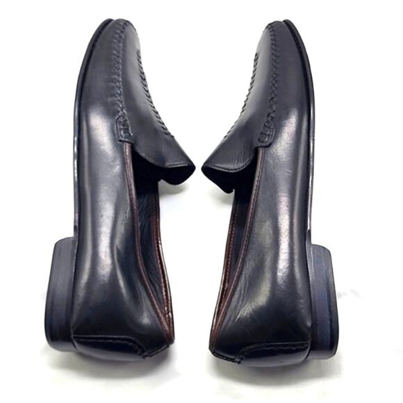 COLE HAAN JUSTINA BROWN LEATHER WOVEN MOC-TOE LOAFERS WOMEN'S SIZE 10 VGUC - Picture 13 of 16